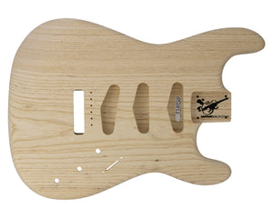 SC SSS BODY - NSP 1pc Swamp Ash 1.8 Kg - 852012-Guitar Bodies - In Stock-Guitarbuild