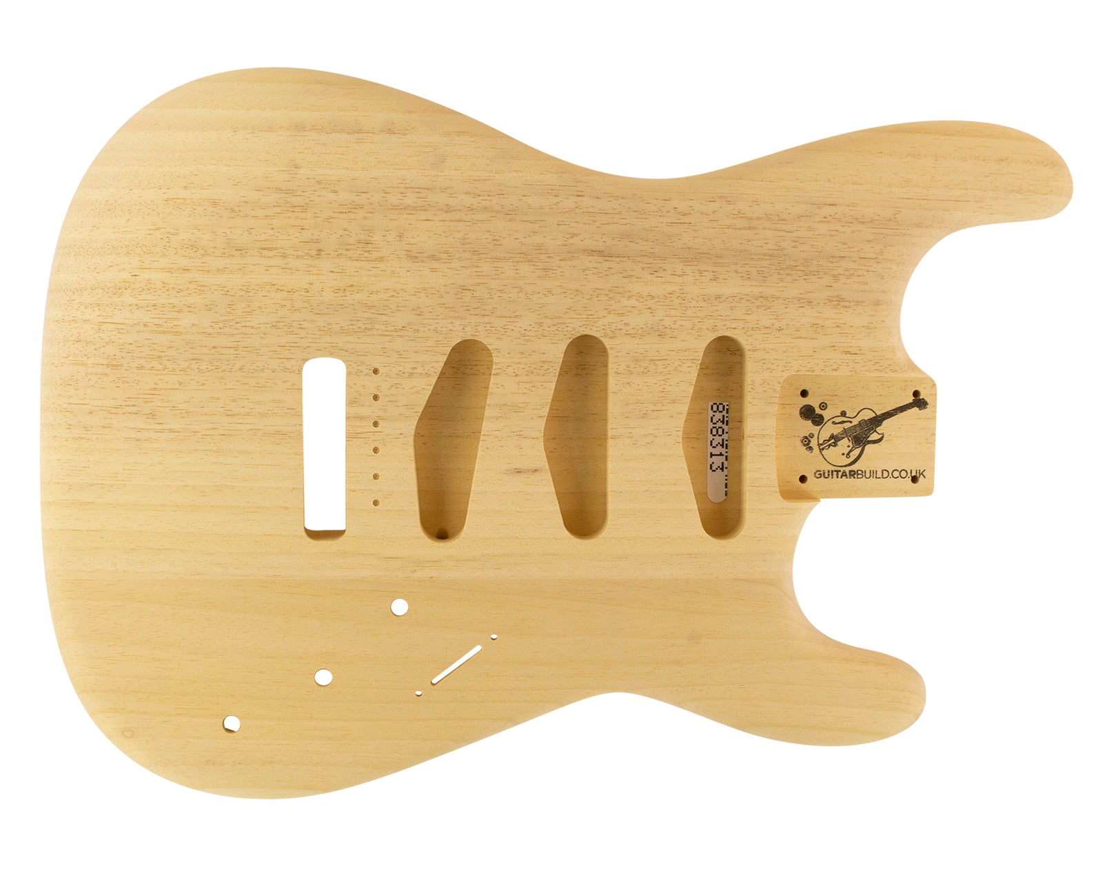 SC SSS BODY - NSP 3pc White Limba 1.5 Kg - 838313-Guitar Bodies - In Stock-Guitarbuild